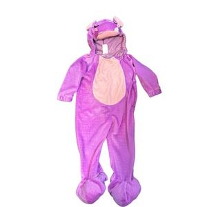 Unisex - Toddler 18/24 M  Purple Hippo Zip Up Costume